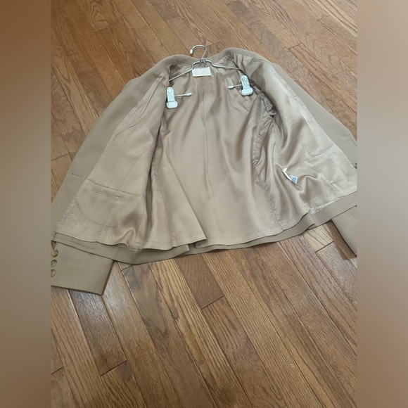 VTG Pendleton 1970s Set Tan Wool Long Sleeve Button Breasted Blazer + Skirt 8 - Picture 8 of 16